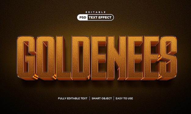 Goldener editable psd text effect illustrations