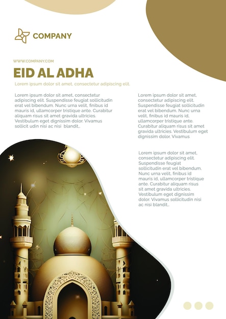 PSD poster eid mubarak a tema doratofesteggia il festival con opulenza