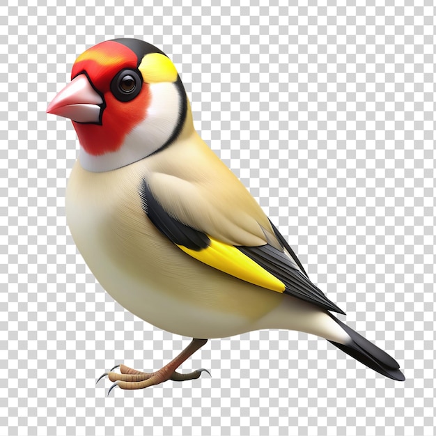 PSD Золотая птица, изображенная на прозрачном фоне