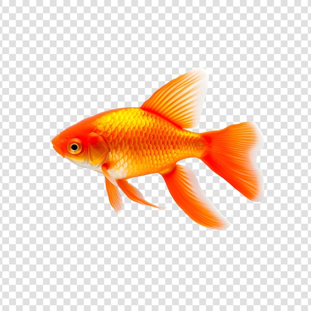 Goldfish isolated on a transparent background