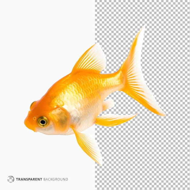 PSD pesce rosso isolato su sfondo trasparente