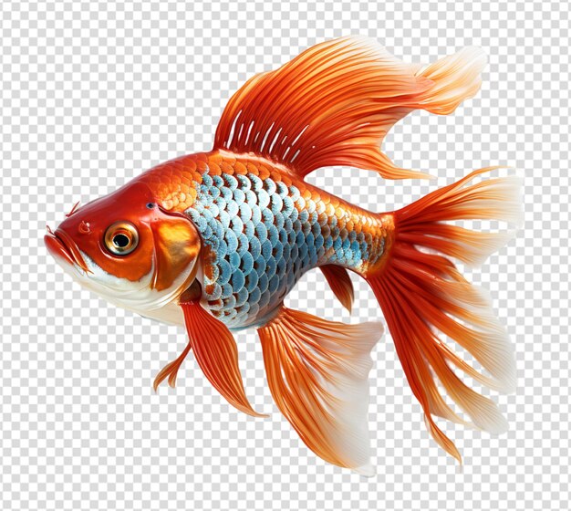 Goldfish portrait design isolated on transparent background