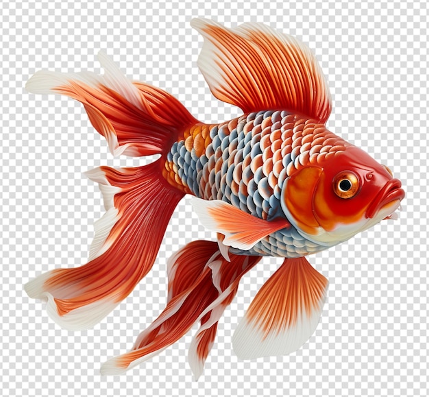 Goldfish portrait design isolated on transparent background