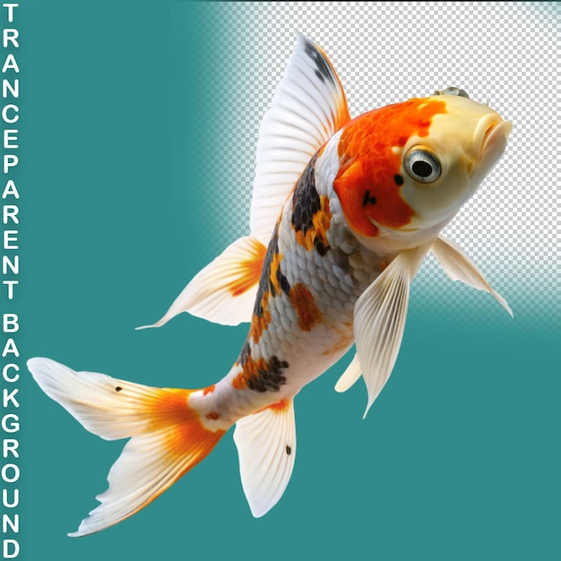 PSD goldfish on transparent background