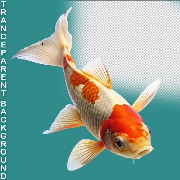 PSD goldfish on transparent background