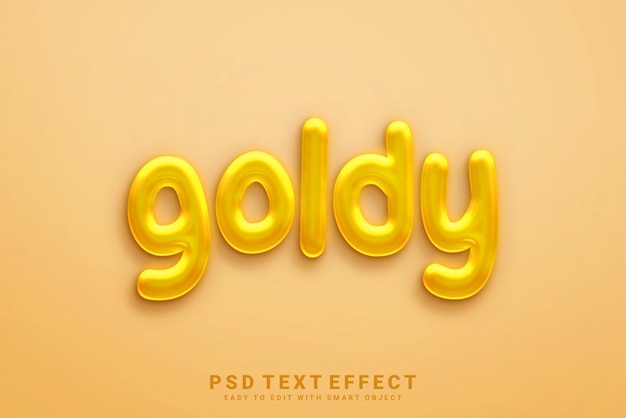 PSD goldy text effect