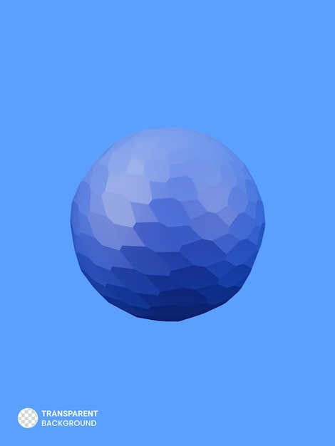 PSD golf ball icon isolated 3d render illustration