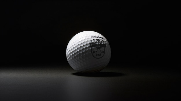 PSD Мяч для гольфа в студийном макете.