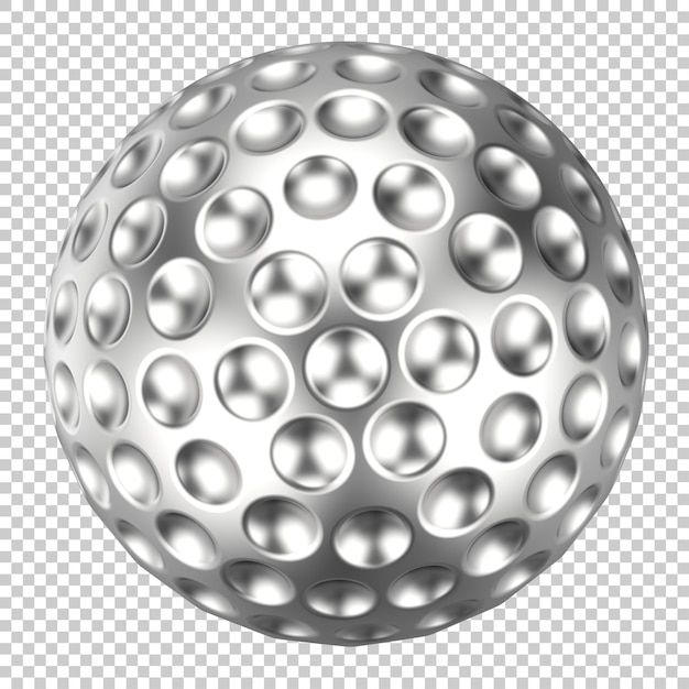 Golf ball isolated on transparent background 3d rendering illustration