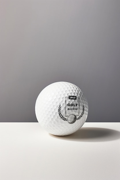 PSD golf  ball in studio mockup