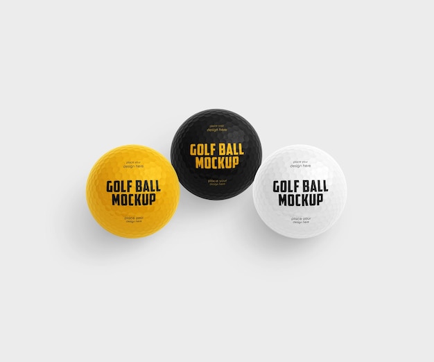 PSD golf balls mockup psd template