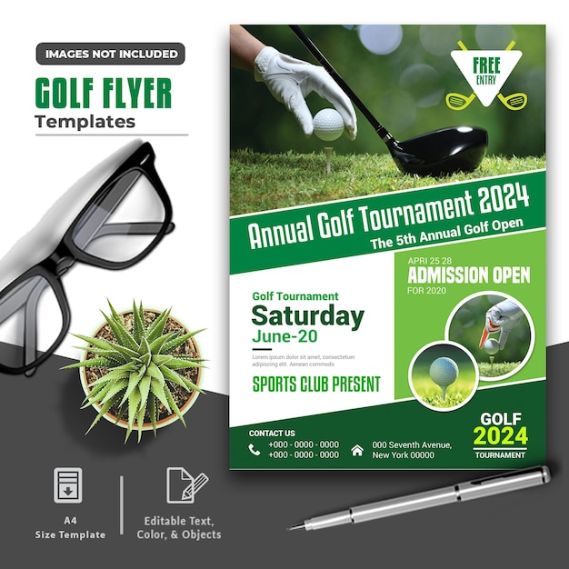 PSD golf flyer templates