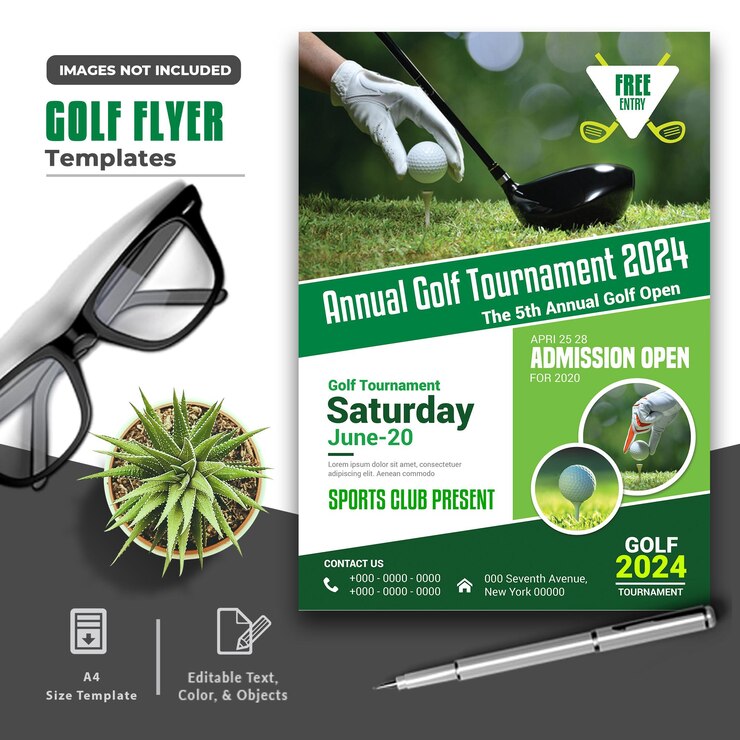PSD golf flyer templates