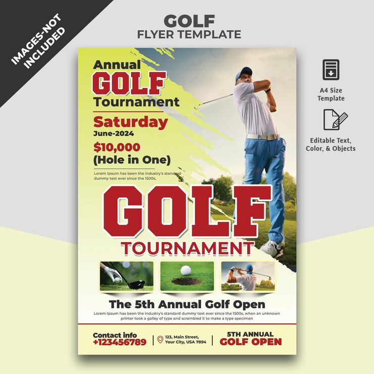 PSD golf flyer
