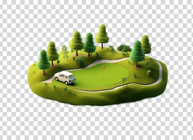 Golf on isolated on transparent png background