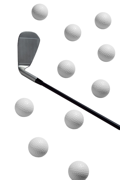 PSD golf items isolated