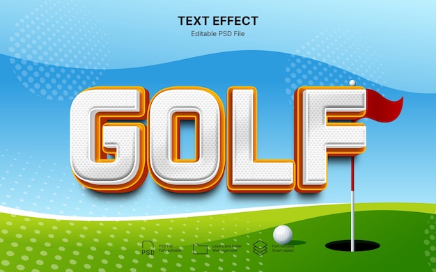 Golf  text effect