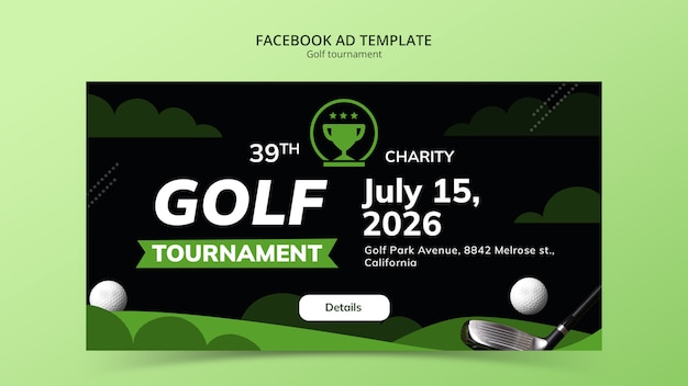 PSD golf tournament template design