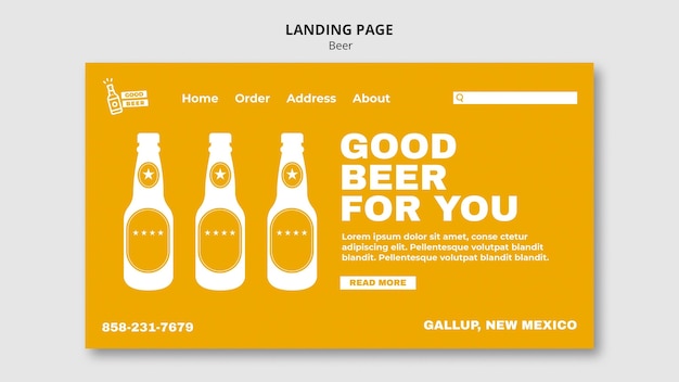 PSD good beer for you landing page web template