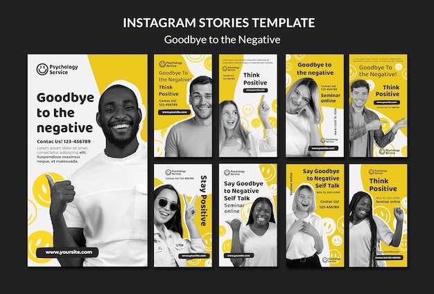 Addio al modello di progettazione di storie instagram negative