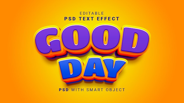 PSD good day text effect