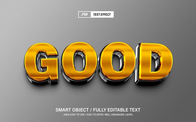 Good Editable 3d Text Effect Style