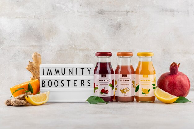 Good food for defenses against illness mockup