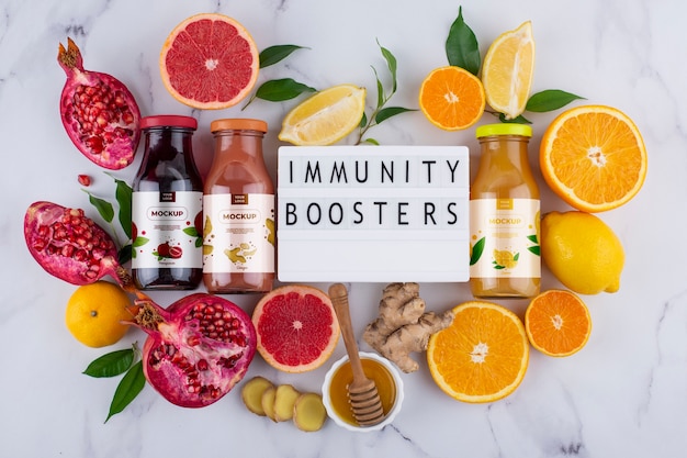 good food for defenses against illness mockup