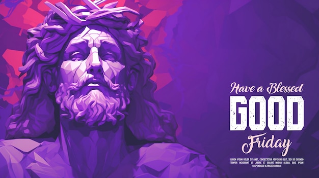 PSD good friday concept banner or social post template background