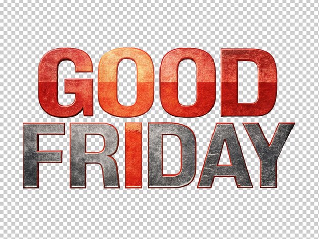 PSD good friday (グッドフライデー) 編集可能なテキストエフェクト