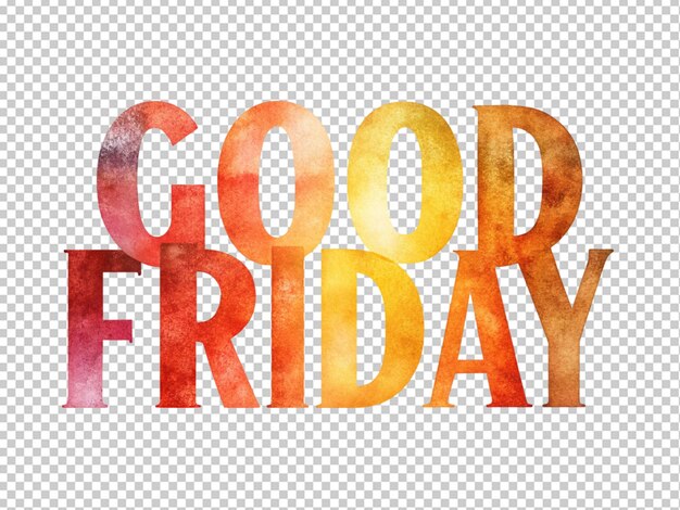 PSD good friday (グッドフライデー) 編集可能なテキストエフェクト