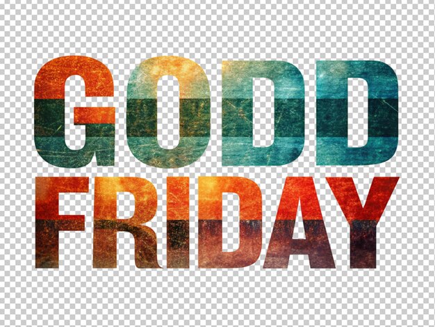 PSD good friday (グッドフライデー) 編集可能なテキストエフェクト