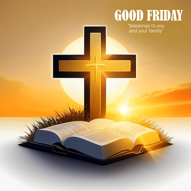 Good friday peace of holy week design template