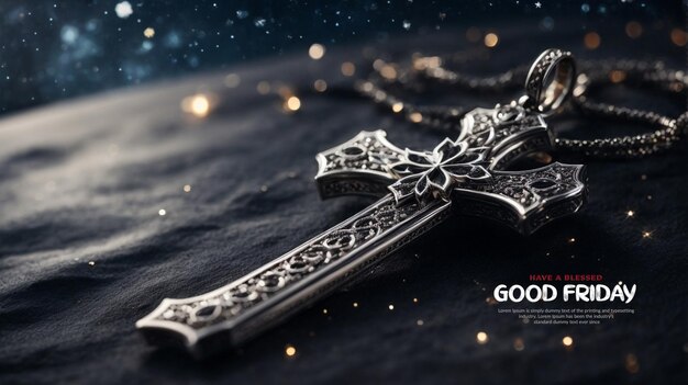 PSD good friday 포스터 템플릿 디자인 christian holiday with cross