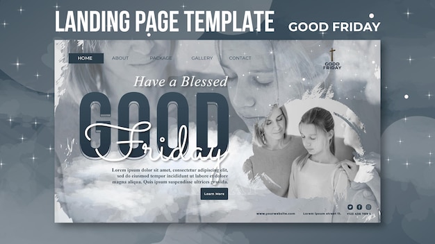 PSD good friday social landing page