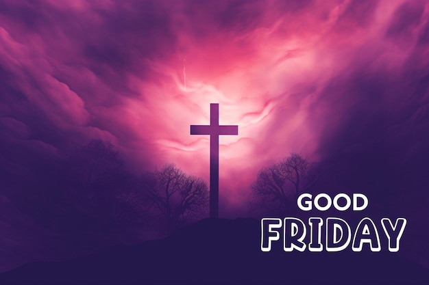 Good friday with jesus christ crucifixion cross