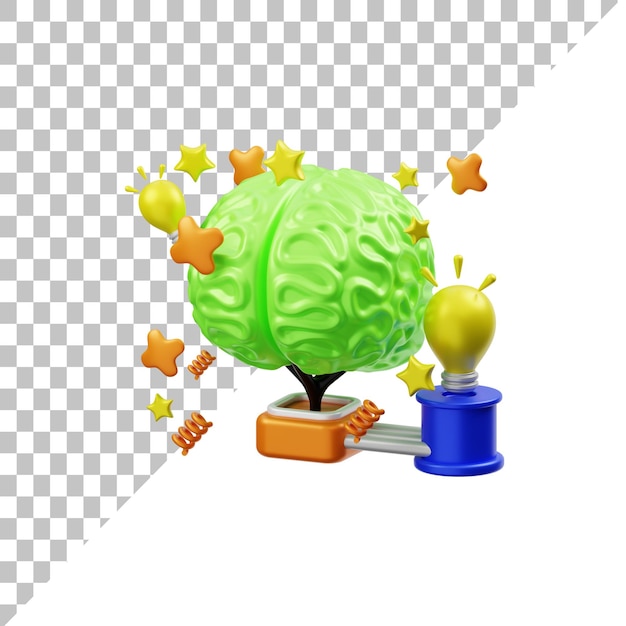 PSD good idea 3d illustration