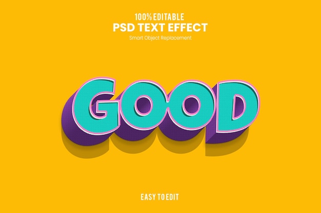 Good smooth fun and bold cartoon 3d text effect