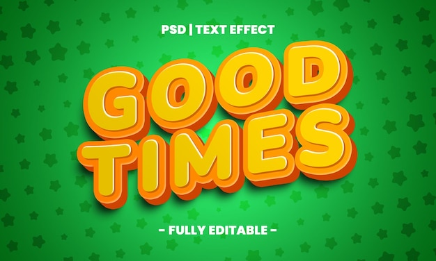 Good times text effect 3d