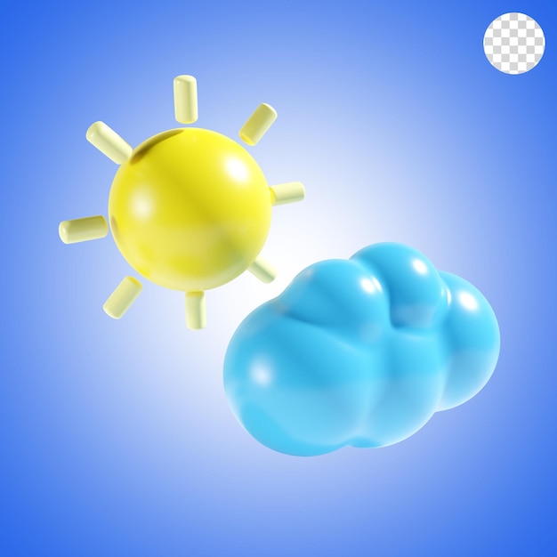 PSD good weather icon 3d render