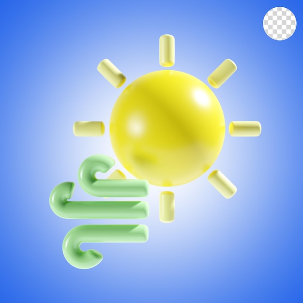 PSD good weather icon 3d render