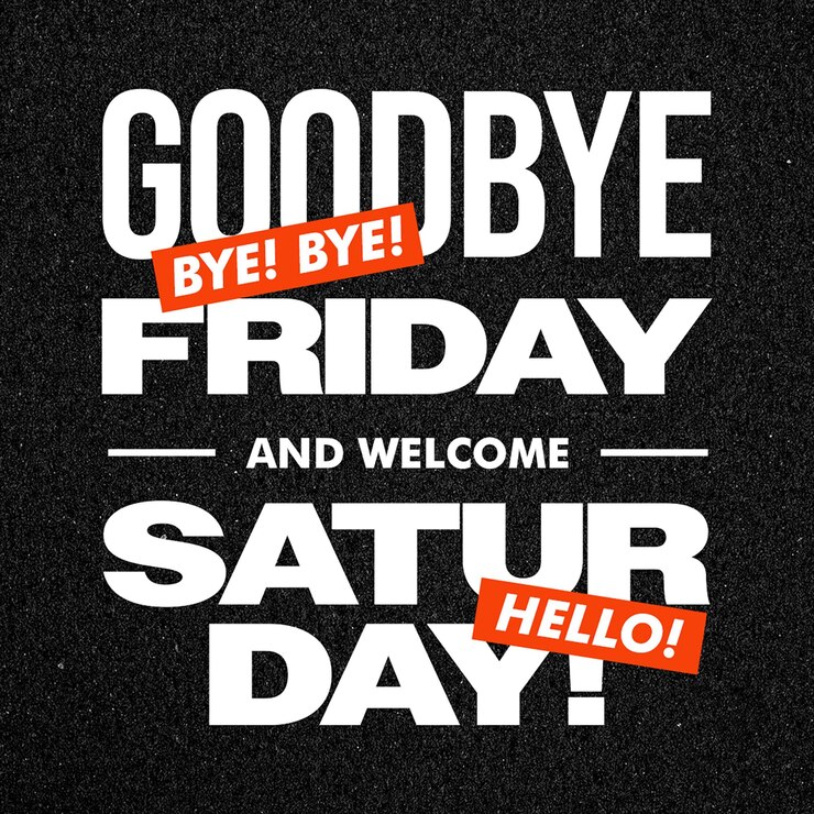 PSD goodbye friday typography instagram post template