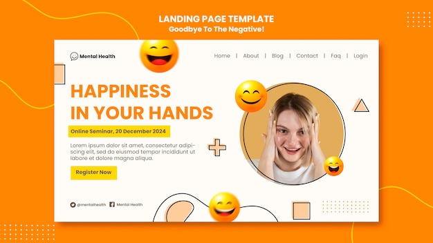 PSD goodbye to the negative landing page template