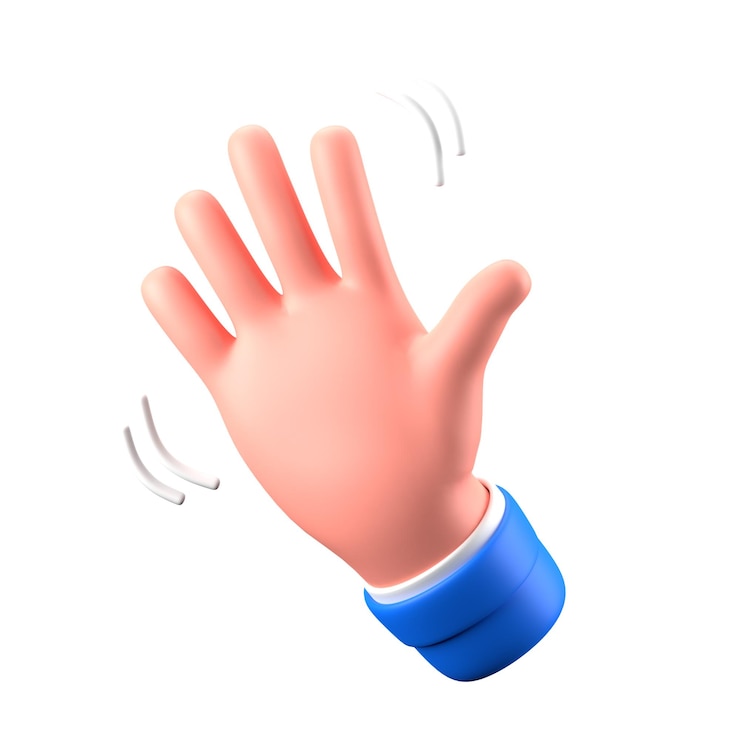PSD ภาษามือท่าทางบอกลา