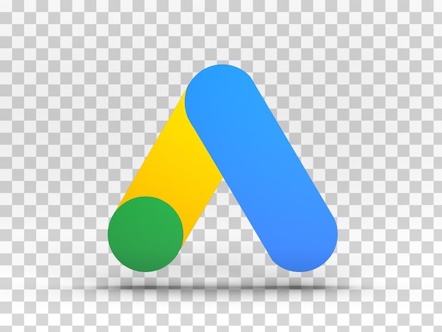 PSD google ads icon 3d render