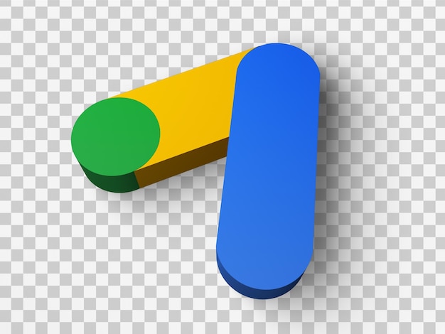 PSD google ads icon 3d render