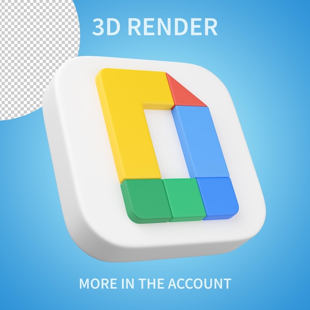 Google ドキュメント アイコン 3 d レンダリング
