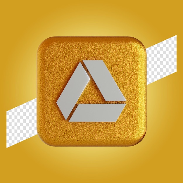 Google drive logo application 3d render illustration isolated