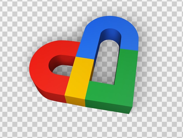 PSD google fit app pictogram 3d render