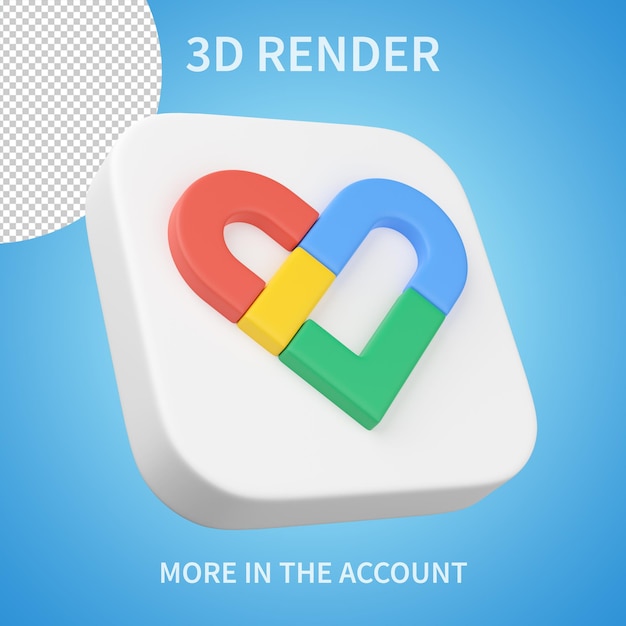 PSD google fit ikona renderowania 3d